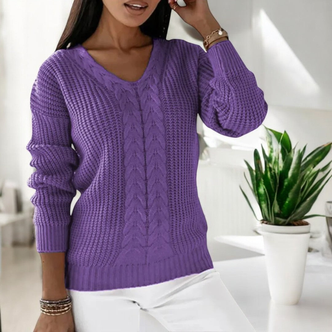 Gemütlicher skandinavischer Strickpullover für den Alltagsstil