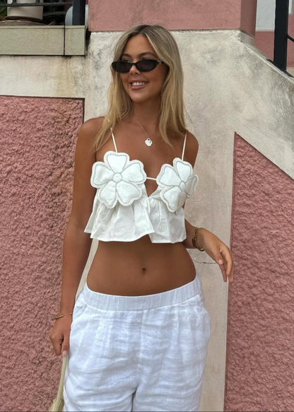 Damen Weiße Fließende Arabella Bluse
