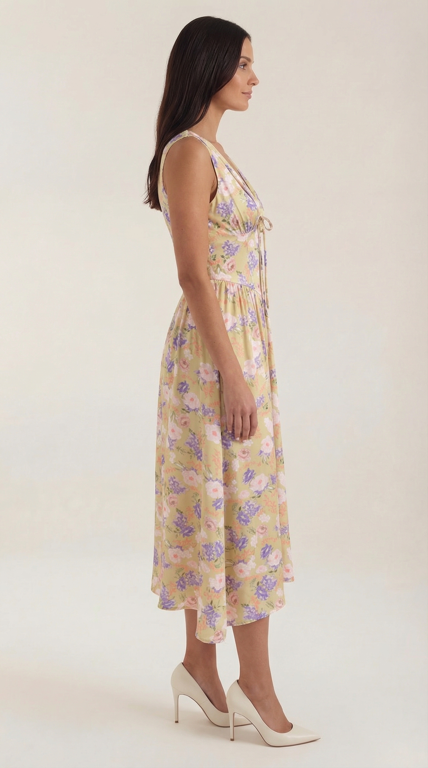 Damen Korsett Midi Sommerkleid