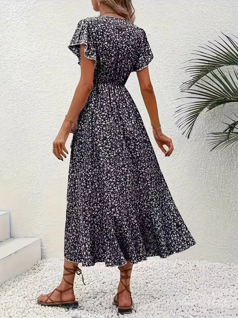 Florales Wickelkleid für Damen