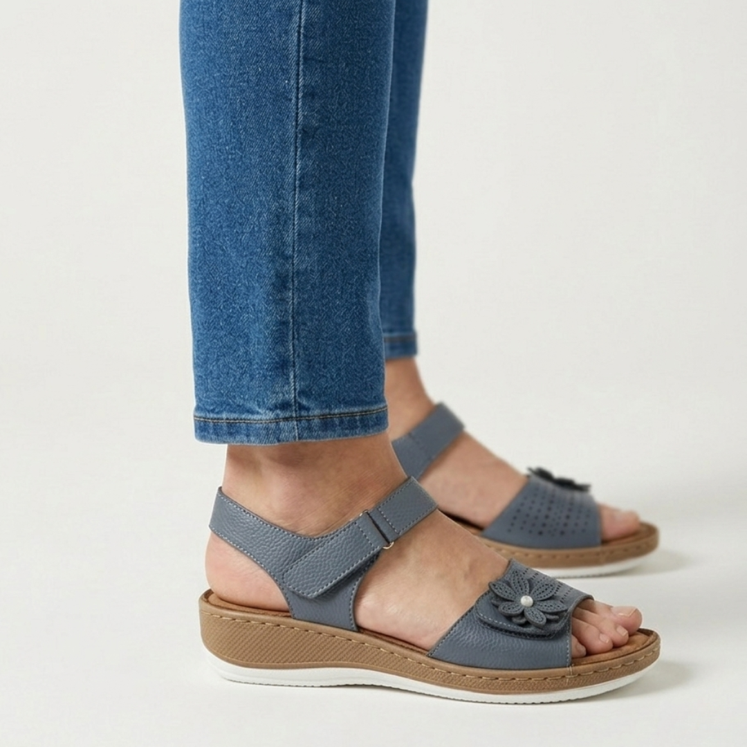 Damen Sandalen mit komfortablem floralem Design