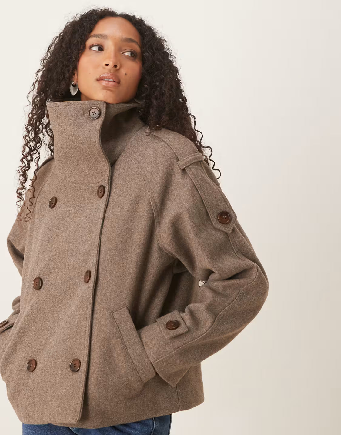 Schicker herbstlicher Woll-Peacoat