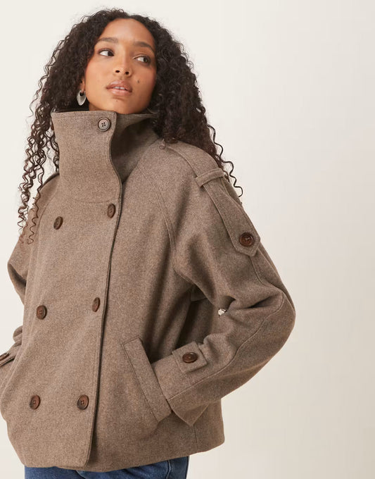Schicker herbstlicher Woll-Peacoat