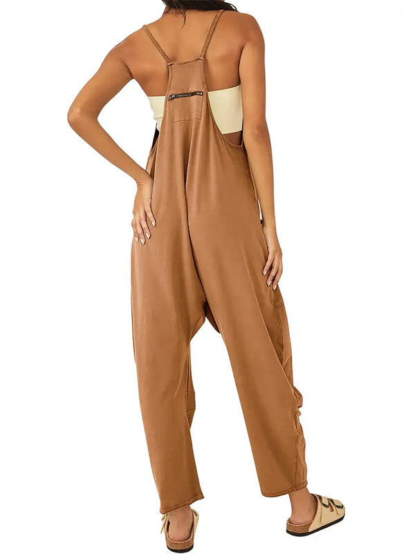 Übergroßer Jumpsuit mit großen Pattentaschen