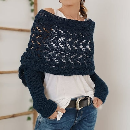 Gemütlicher mehrlagiger weicher Strickschal für Herbst und Winter