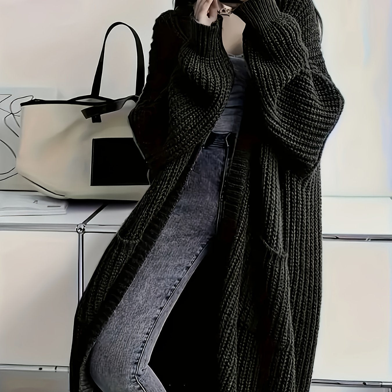Gemütliche Strickcardigan mit Gürtel für Damen