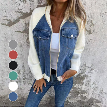 Klassische lässige Damen-Jeansjacke