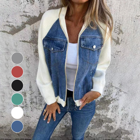 Klassische lässige Damen-Jeansjacke