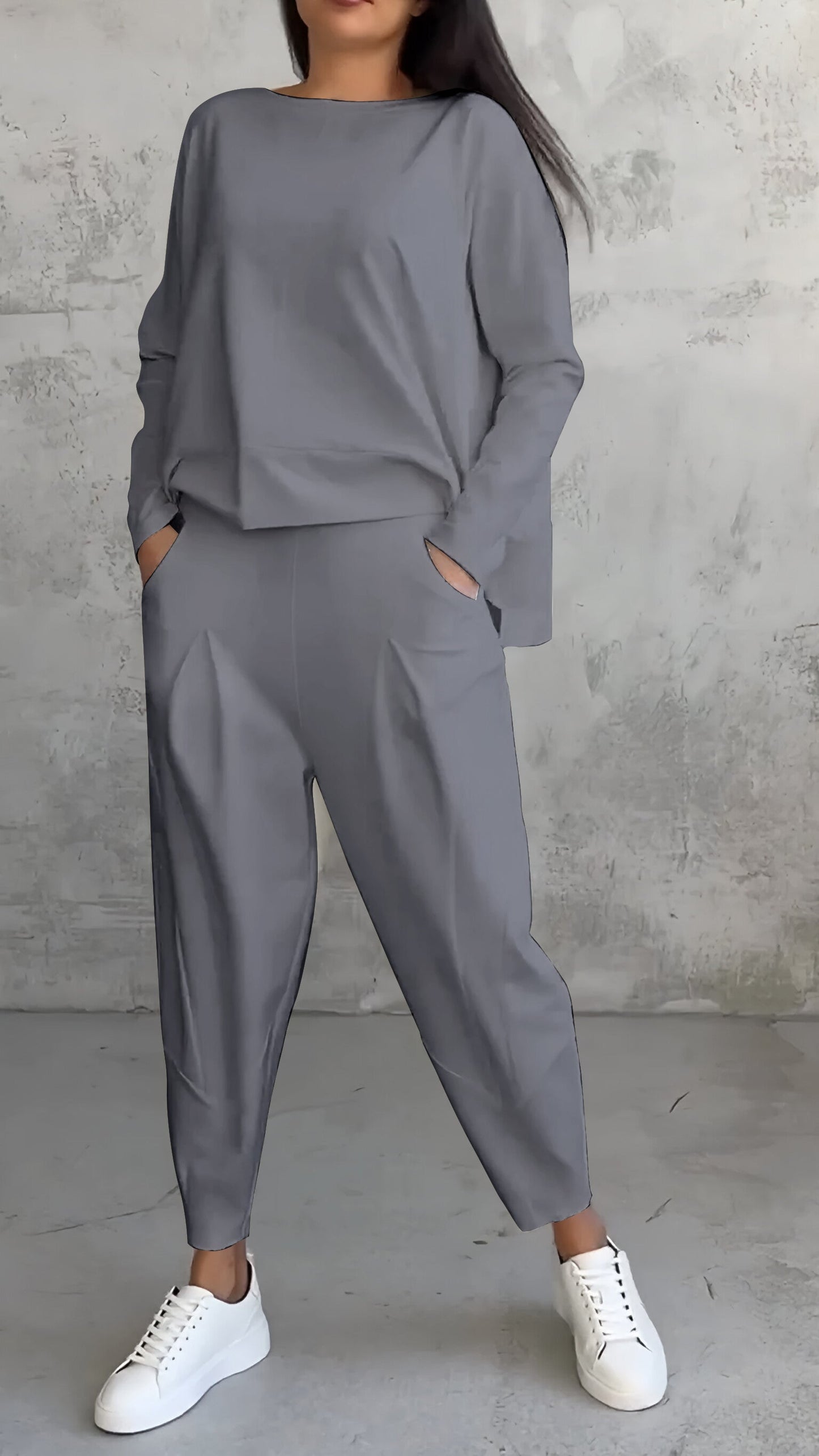 Gemütliches zweiteiliges Strick-Loungewear-Set