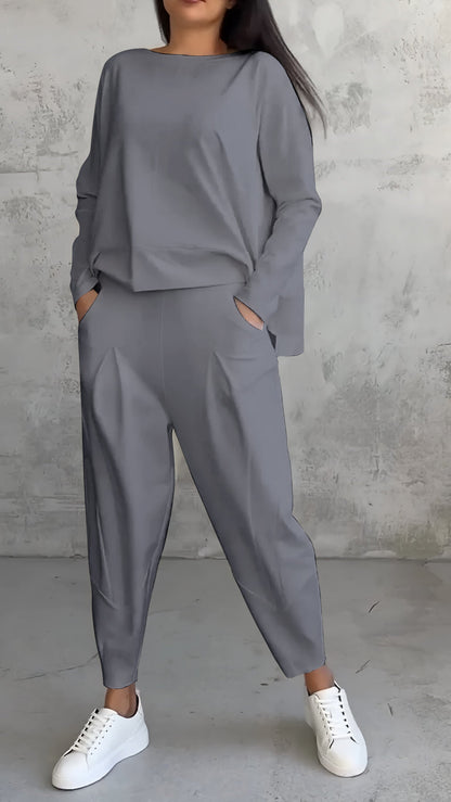 Gemütliches zweiteiliges Strick-Loungewear-Set