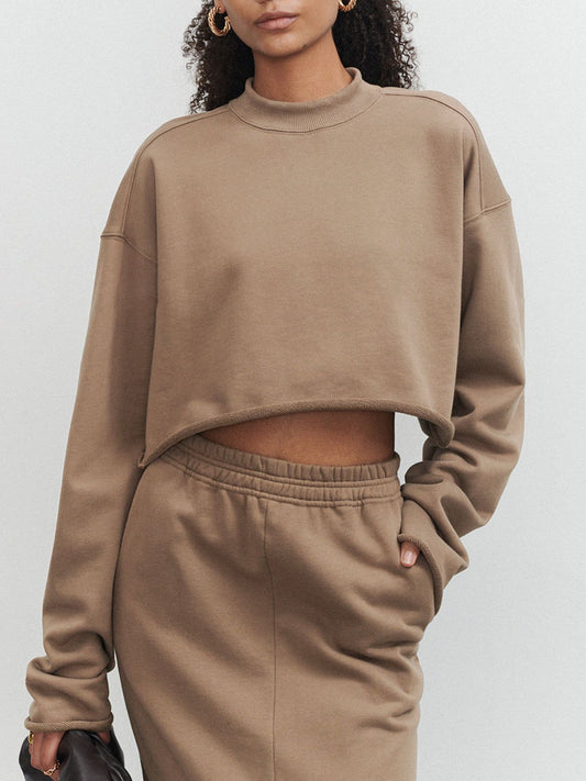 Bequemes, kurz geschnittenes Sweatshirt für lässigen Chic-Stil