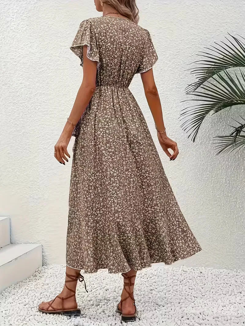 Florales Wickelkleid für Damen