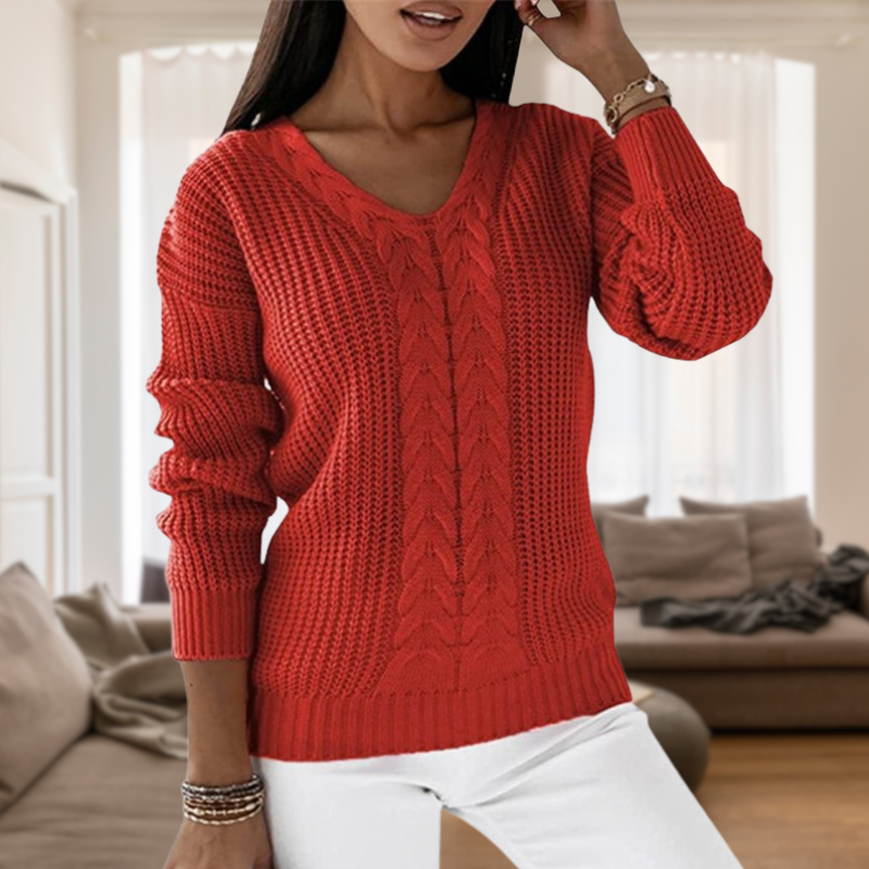 Fergie® | Modischer Strickpullover mit V-Ausschnitt