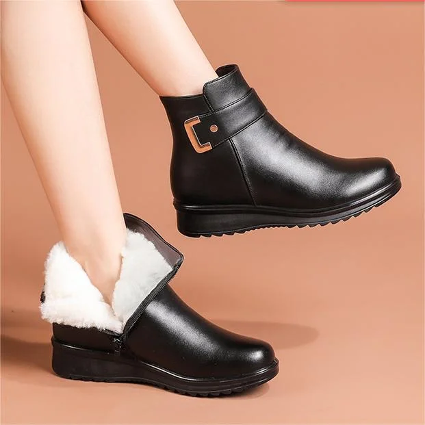 Echtes Leder Orthopädische Stiefel für bequemen Halt