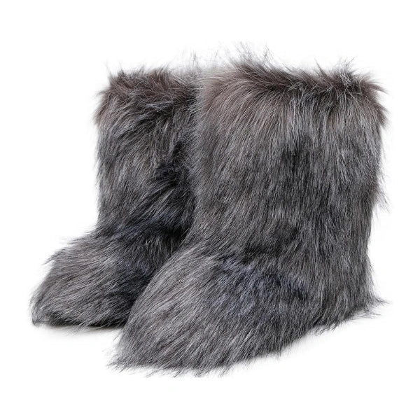 Mattierte Fluff Y2K Retro Stiefel