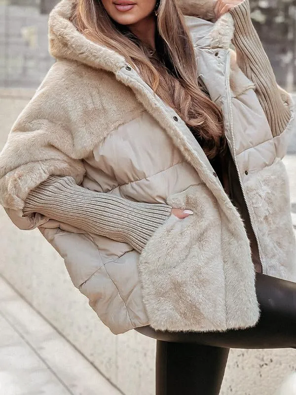 Legere gefütterte Kapuzenjacke für Damen