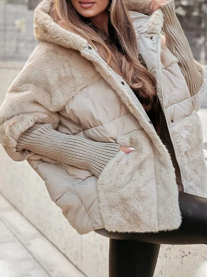 Legere gefütterte Kapuzenjacke für Damen