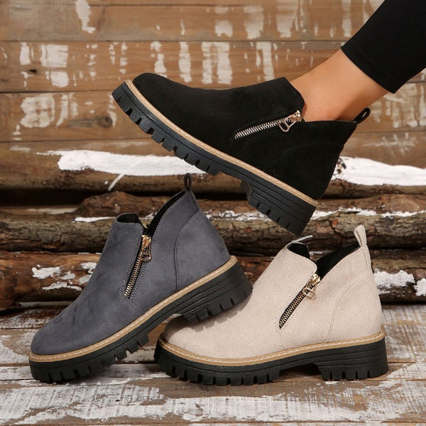 Schicke Leder-Stiefeletten für Damen