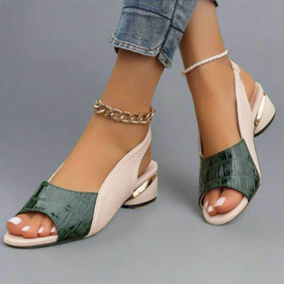 Bequeme Damensandalen mit stabilem Absatz