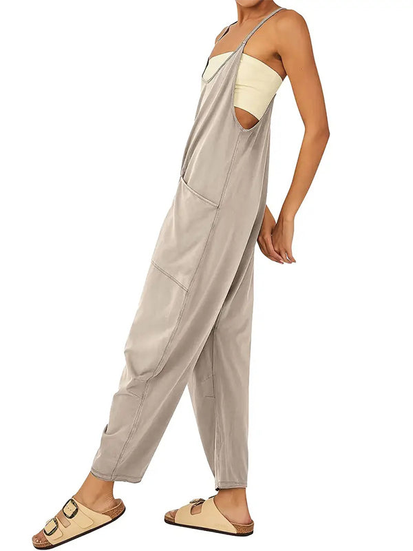 Übergroßer Jumpsuit mit großen Pattentaschen