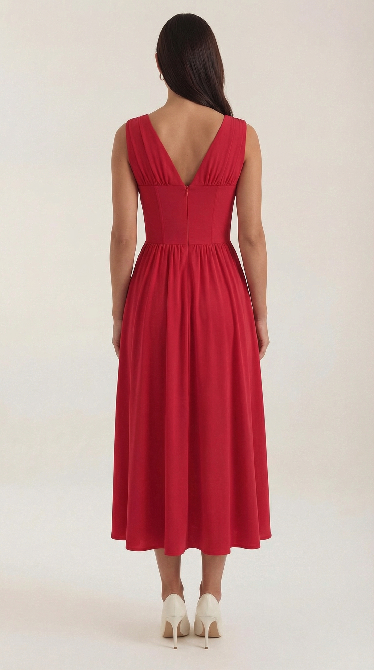 Damen Korsett Midi Sommerkleid