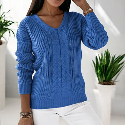 Gemütlicher skandinavischer Strickpullover für den Alltagsstil