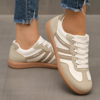 Animal-Print Sneakers for Women with Contrast Stripes – Stylish & Comfortable