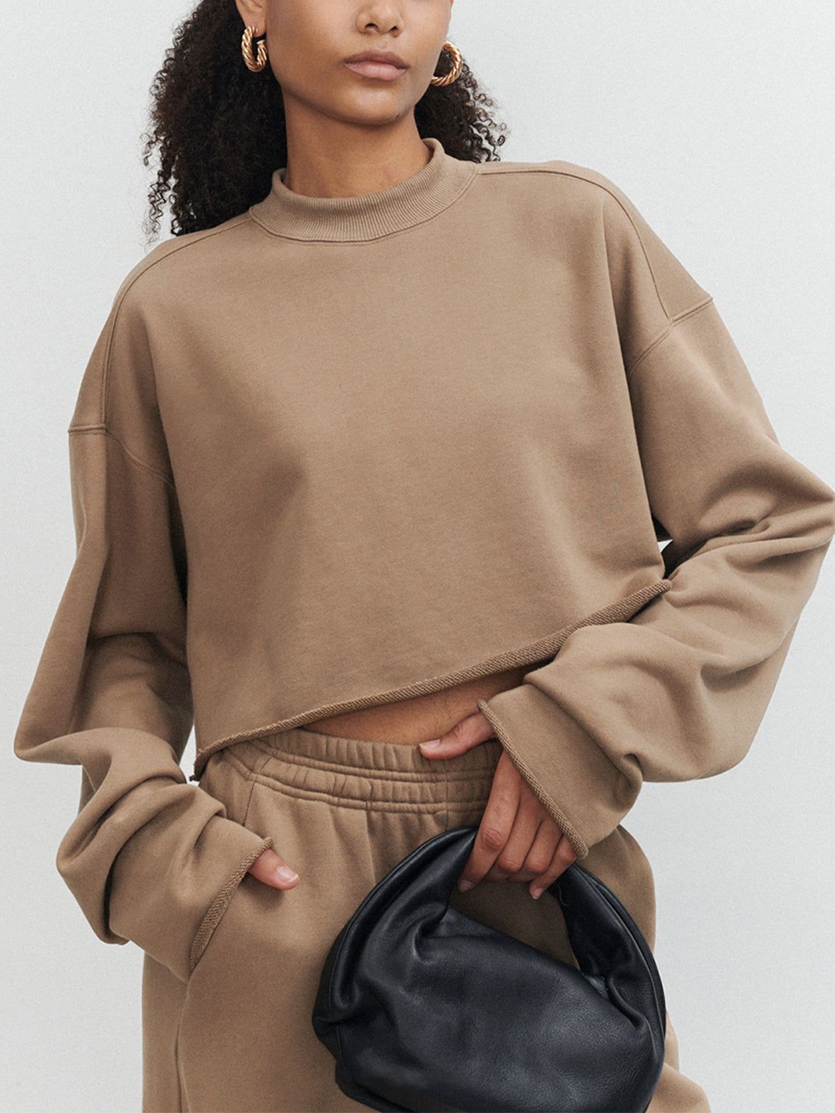 Bequemes, kurz geschnittenes Sweatshirt für lässigen Chic-Stil