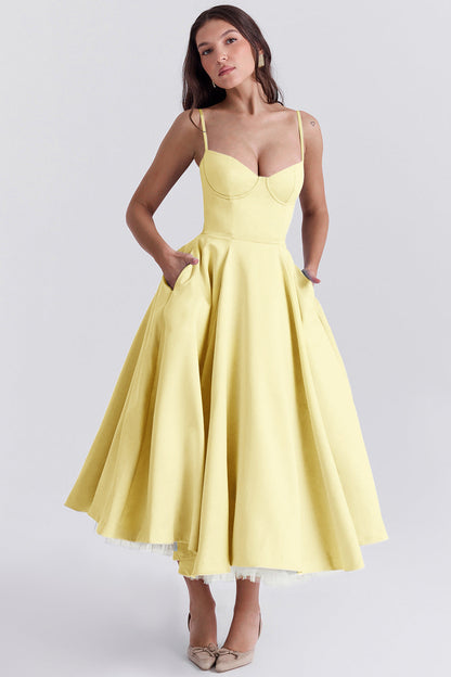 Evelina Elegantes Midikleid für Damen