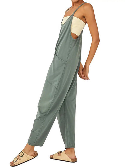 Übergroßer Jumpsuit mit großen Pattentaschen