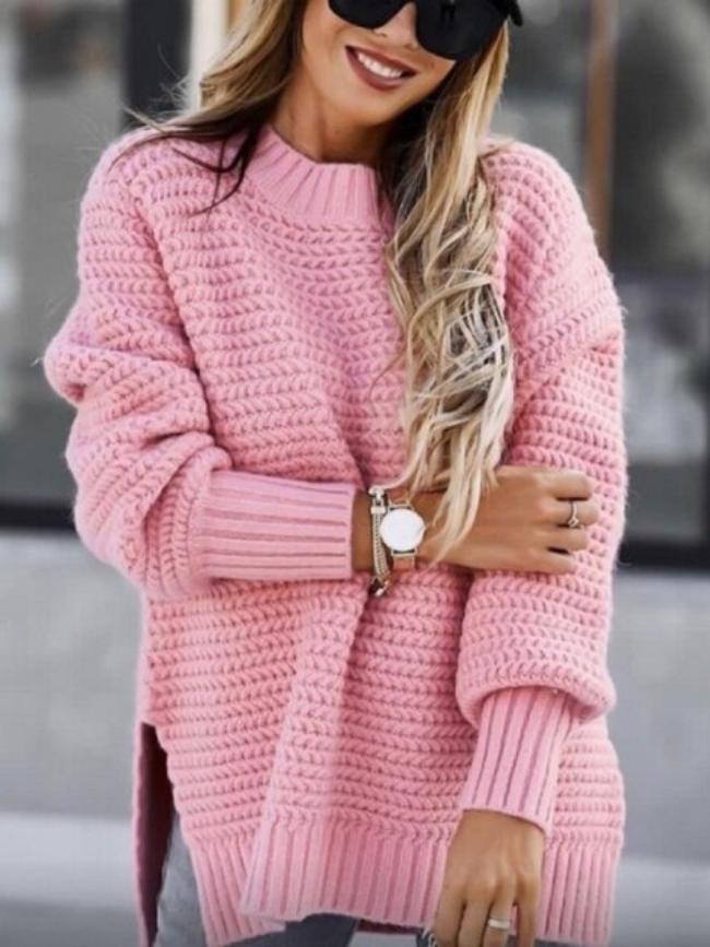 Gemütlicher Strickpullover mit elegantem Schnitt