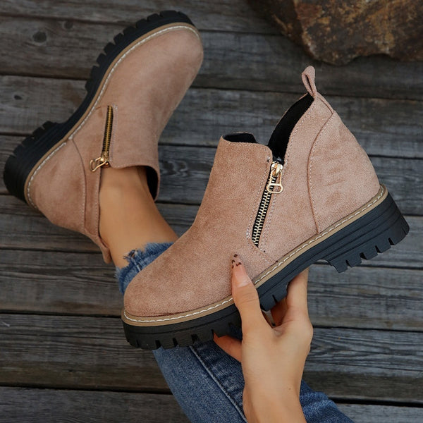 Schicke Leder-Stiefeletten für Damen
