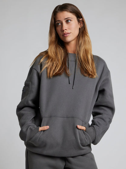 Gemütlicher Reise-Hoodie mit Flugmodus-Grafik