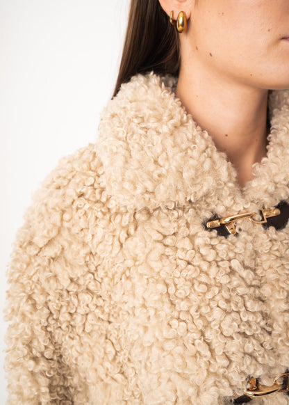 Lockere Lammfelljacke