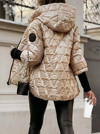 Gemütliche Patchwork-Baumwolljacke für geschichteten Casual-Stil
