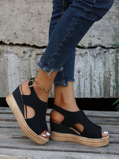 Damen Freizeit Sandalen mit Blockabsatz