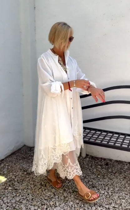 Spitzenkleid und Cardigan-Set für Damen