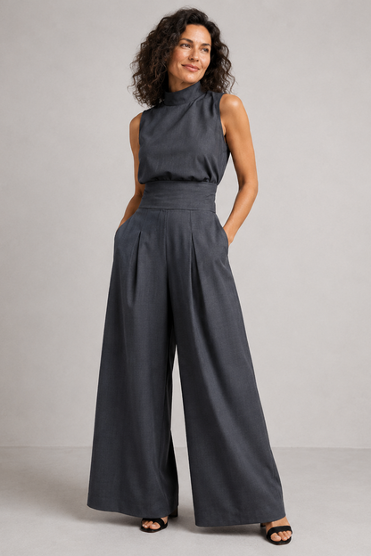 Damen Sleek V-Ausschnitt Overall