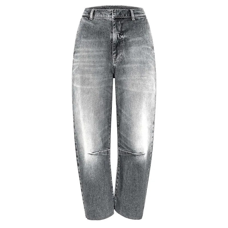 Legere Jeansjacke mit Gürtel, Stehkragen und langen Ärmeln
