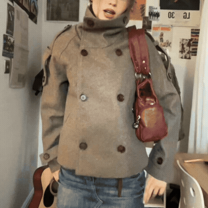 Schicker herbstlicher Woll-Peacoat