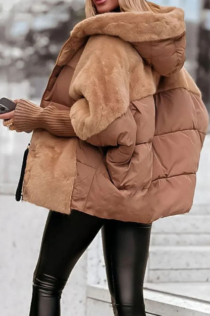 Legere gefütterte Kapuzenjacke für Damen