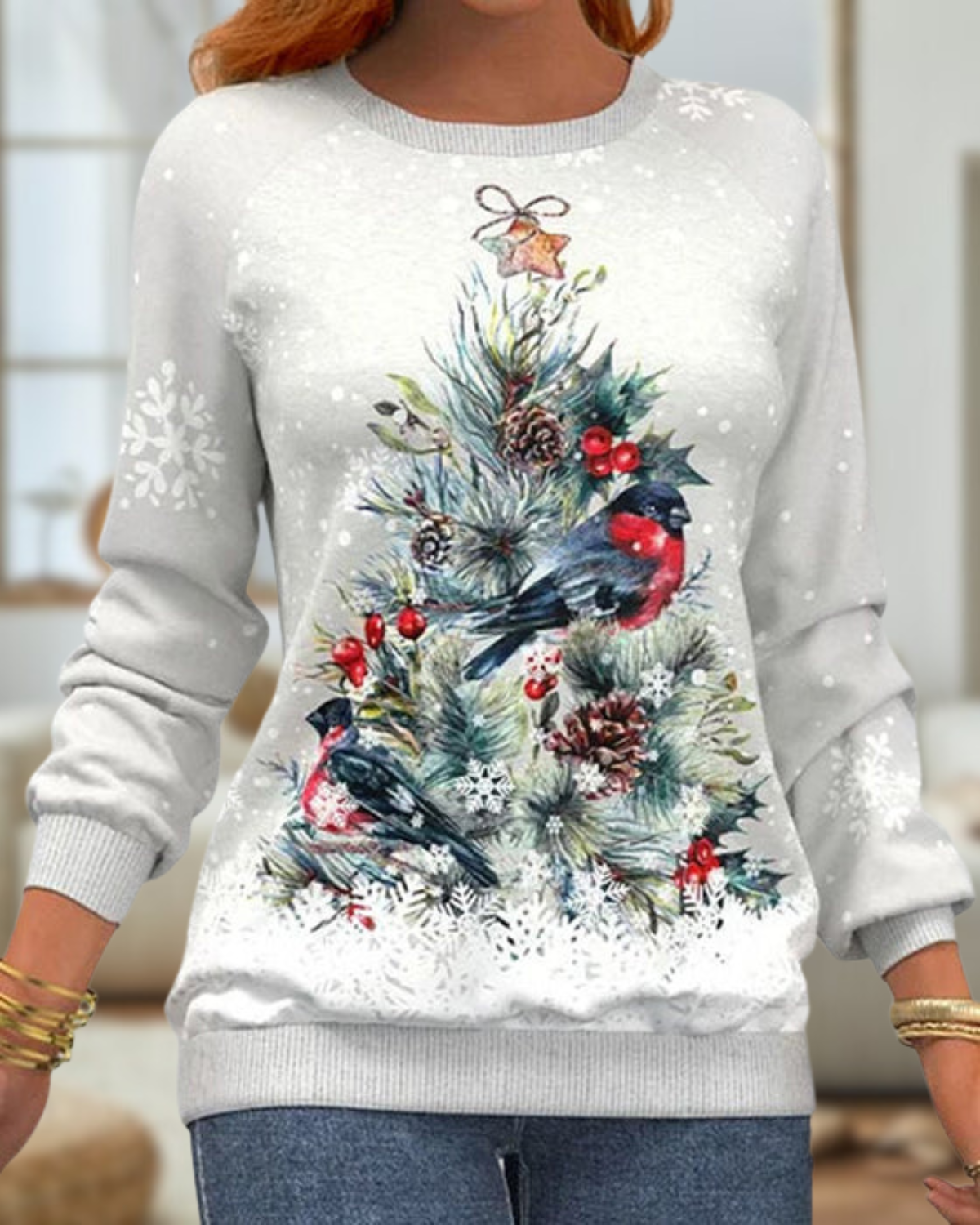 Chie® | Eleganter Pullover mit Weihnachtsmotiven