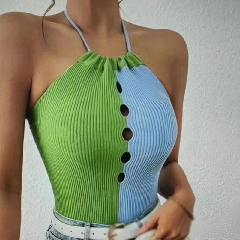 Melanie® I Ärmellose Tanktops mit Neckholder und Schnürung