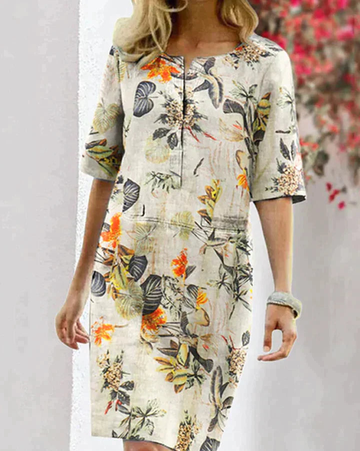 Fleur Rousse® | Sommerkleid mit stilvollem Muster