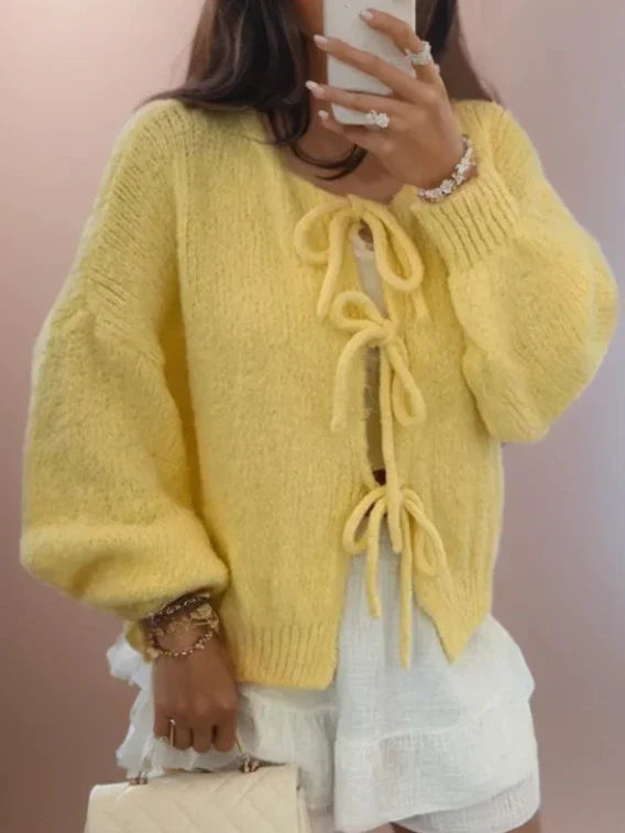 Gemütlicher weicher Strickcardigan für mühelosen Alltagsstil