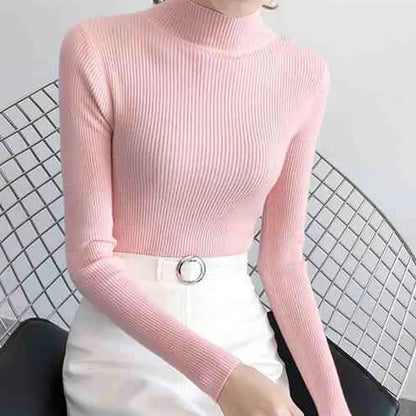 Gemütlicher gerippter Wollpullover für Damen