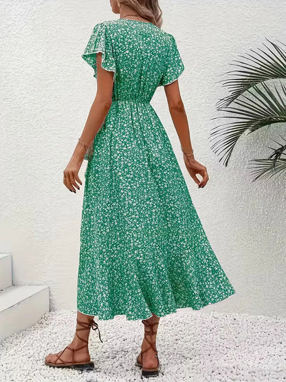 Florales Wickelkleid für Damen