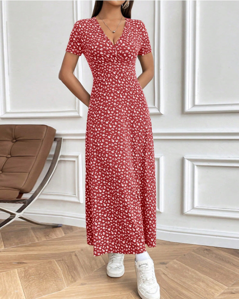 Elegantes bedrucktes Bodycon-Kleid