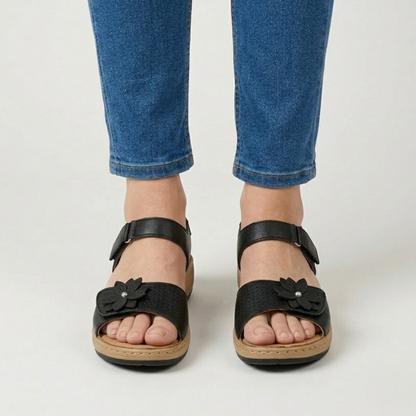 Damen Sandalen mit komfortablem floralem Design