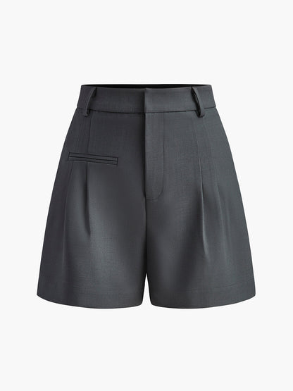 Halbtransparente Damen-Shorts mit mittlerer Taille